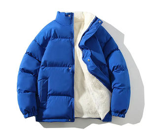 Veste à bulles en nylon ODM OEM, vestes d'hiver matelassées à capuche amovibles brillantes pour hommes, vente en gros - Product Image 1