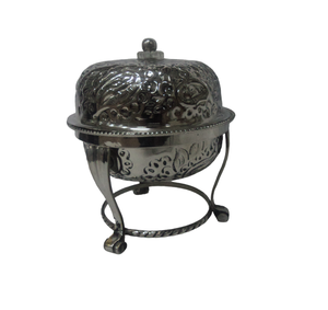 Plato de frotamiento hecho a mano, plato de acero inoxidable y cobre para servir comida para bodas y hoteles, plato S en precio al por mayor - Product Image 5