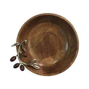 Tough Natural Finish Round Shape Wooden <b>Bowl</b> For Home Wedding Dining Table Top Salad Fruits Serving Use Wooden <b>Bowl</b> - Product Image 5
