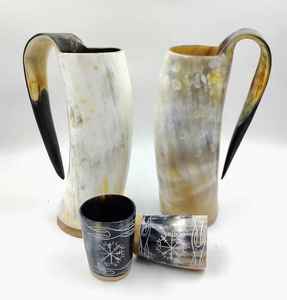 Nueva Taza de Beber de Cuerno de Buey y Búfalo Natural con Soporte Elegante de Última Moda, Taza Artesanal para Hidromiel, Cerveza, Vino, Jarra - Product Image 2