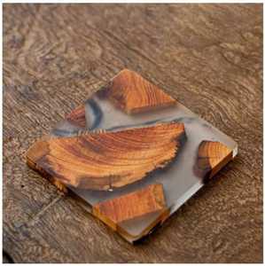 2021 dernière haute qualité en bois rond caboteur en gros en vrac pour Table Top boissons thé tasse tasse à café verre-tapis et tampons - Product Image 3