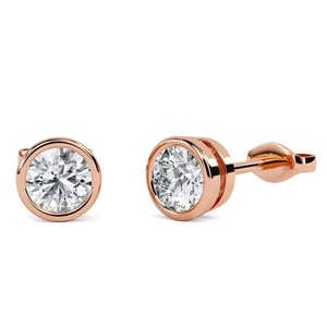 Pendientes de Diseño Moderno con Diamantes de Corte Redondo, 0.30 Ct, Diamantes Cultivados en Laboratorio en Platino, para Regalo de Aniversario de Bodas - Product Image 3