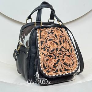 2025 personnaliser grande capacité multifonction usiné à la main en cuir de vachette sac à dos élégant Convertible voyage sac à dos pour les femmes - Product Image 1