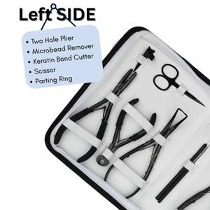 Kit d'installation et de retrait d'extensions de cheveux avec pince à micro-perles, pince à extensions adhésives, coupe-bande, crochet de sectionnement, clips à anneaux - Product Image 3