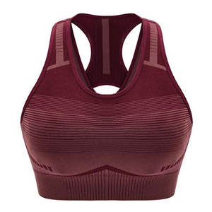 Sujetador deportivo de alta calidad para mujer, transpirable, para uso en exteriores, con logotipo frontal en stock a la venta - Product Image 1