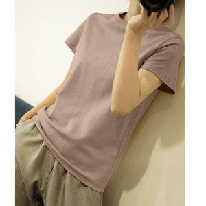 Vente en gros de chemises pour femmes OEM/ODM personnalisées lourdes de haute qualité 100% coton T-shirts en coton uni deux tons respirants Street Wear - Product Image 2