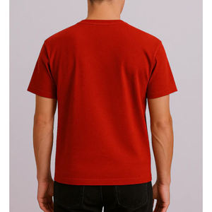 T-shirts pour hommes à manches courtes de qualité supérieure, écologiques, unis, décontractés, personnalisables, imprimés par transfert thermique, col rond, coupe classique - Product Image 3