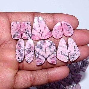 Par de Rodonitas Naturales Sueltas, Proveedor de Gemas de Cuarzo de la India, Precio al por Mayor, Alta Calidad para la Fabricación de Joyas - Product Image 5