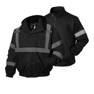 2025 doublure haute visibilité en polyester de haute qualité veste de travail imperméable respirante avec capuche vêtements de travail de sécurité réfléchissants - Product Image 2
