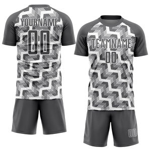 Uniformes de fútbol para entrenamiento de jugadores de fútbol, ropa deportiva, camiseta de fútbol gris plateado, ropa de fútbol para adultos, camiseta personalizada OEM - Product Image 2