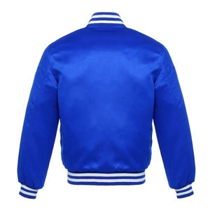 Moda Casual OEM/ODM bordado poliéster satén Varsity chaqueta para hombres - Product Image 3