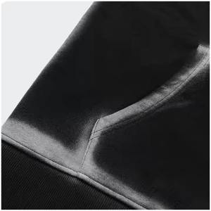 Sweat-shirt à capuche unisexe en coton 100% épais avec logo personnalisé brodé pour l'hiver - Product Image 5