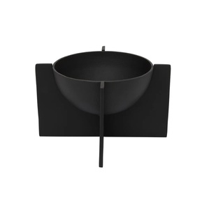 Bol de table moderne de luxe décoratif en métal aluminium couleur noire décoration de table pour la maison et le restaurant - Product Image 1