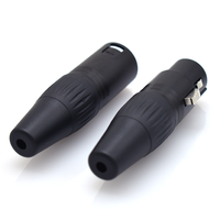 Équipement Audio Vidéo Professionnel Cannon Plug 3-Core XLR Mâle et Femelle Connecteur Audio à Broche en Cuivre Plaqué Argent