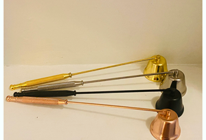 Golden Shining Polished <b>Candle</b> Snuffer with Custom Made Wood Handle for <b>Candle</b> <b>Wick</b> Decorative Accessories - Product Image 2