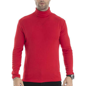 เสื้อเชิ้ตแขนยาวคอเต่าผู้ชายผ้าฝ้ายนุ่มแฟชั่นเสื้อสวมหัวแบบมีชั้นสำหรับฤดูหนาวผลิตตามสั่ง - Product Image 1