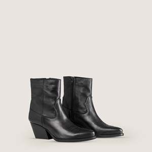 Janice Chic y elegante Altura del tobillo Botas tejanas Chic y elegante Diseño de botín Color negro - Product Image 3