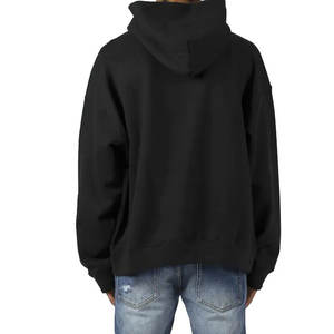 100% coton biologique hommes hiver Streetwear pull solide motif bouffée impression col à capuche taille 6XL mélangé polaire à capuche - Product Image 6