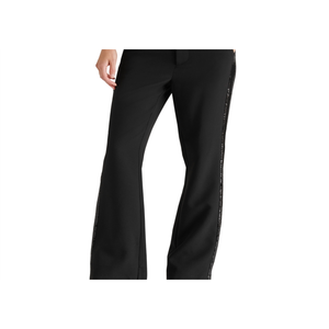 Steve Madden Waverly Kick <b>Flare</b> Pants Black <b>Sequin</b> Stripe with Straight Silhouette and Natural Waistline - Product Image 5