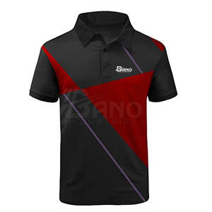 Camiseta de golf de secado rápido para hombre hecha a medida, camiseta de Polo de manga corta ligera con estampado informal y patrón sólido, tela de punto - Product Image 1