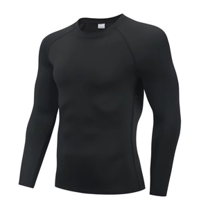2025 nuevas camisetas de manga corta de ajuste Regular para correr gimnasio Fitness para hombres 220 gramos 100% algodón transpirable Dry Fit camisetas para hombres - Product Image 2
