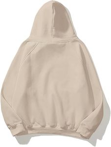 Sudadera con Capucha para Hombre, Básica, de Forro Polar, con Letras, Corte Regular, Manga Larga, Bolsillo Canguro, Hombros Caídos, Estilo Pullover, para Otoño - Product Image 5