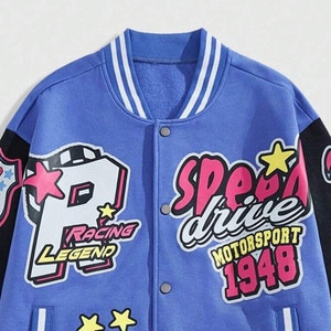 2025 personalizado de los hombres de estilo callejero Varsity Letterman chaquetas al por mayor precio chaqueta de béisbol para los hombres - Product Image 3