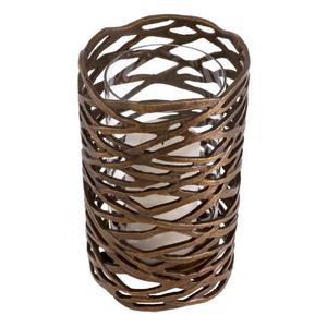 Bougeoir en laiton en métal en forme d'arbre en gros d'usine avec insert en verre pour les décorations de Noël par Rana Overseas Inc - Product Image 2