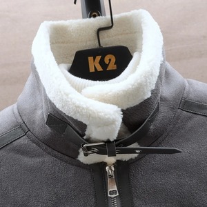 Veste d'hiver en cuir de fourrure intégrée pour hommes épaissie Casual Business Motorcycle Leather Blends Coat Social Streetwear Overcoat - Product Image 5