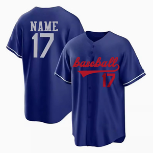 Camiseta de Béisbol Juvenil Personalizada, Uniforme de Equipo Sublimado en Blanco, Ropa Deportiva de Manga Corta - Product Image 1