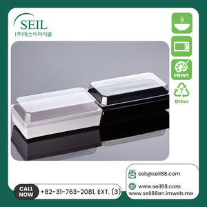 Prix bas Fabriqué en corée du sud Emballage alimentaire en forme de rectangle personnalisé Boîte de récipient alimentaire en papier kraft jetable (SL-P17-3) - Product Image 4