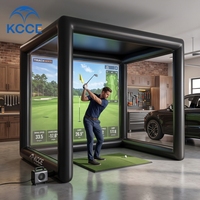 Structure Gonflable pour Simulateur de Golf – Abri Portable pour Garage, Studio ou Salle de Pratique Intérieure – Tente de Pratique avec Filet (Structure Uniquement)