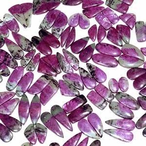Rubí Natural de gran calidad en zoisita, par de piedras preciosas disponibles, mezcla de formas y tamaños, cabujón, piedras preciosas sueltas para usar en la fabricación de joyas - Product Image 6