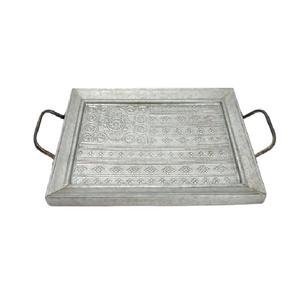 Rectangle Shape Galvanized Serving Tray Without Handle for Hotel & Restaurant <b>Tabletop</b> Snacks & Drinks Serving Trays - Product Image 2