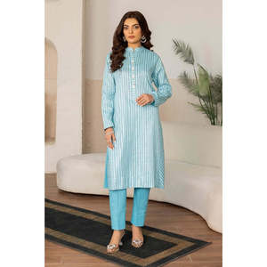 Conjunto de Camisa y Pantalón de Jacquard con Lurex para Mujer KST-43027 - Product Image 4