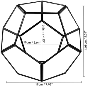 Decoración de mesa, jarrón de cristal geométrico, recubierto de negro, musgo para jardín, plantas de aire, decoración para el hogar, oficina, restaurantes, plantas, jardinería - Product Image 6