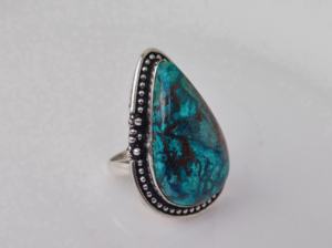 Anillo de piedras preciosas azurita de Plata de Ley 925 al por mayor, joyería de moda única hecha a mano para mujer, fiesta de compromiso, regalo de boda - Product Image 5