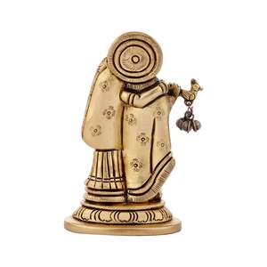 Shubham 100% Pure Brass Radha Krishna Murti | Radhe Krishna Ki Murti para Pooja Room | H X 2,5 W X 2,9 L Pulgadas, 290 GM - Product Image 3