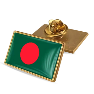 Combo de mapa de doble bandera de Bangladesh personalizado, alfileres de solapa de aleación, insignias, símbolo GEOGRÁFICO NACIONAL, regalos de vacaciones, recuerdos, uso gubernamental - Product Image 3