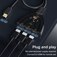 Commutateur HDMI SY 4K 3 en 1 sortie sélecteur HD 3 ports câble HD prend en charge le lecteur 3D Full HD 4K 1080P