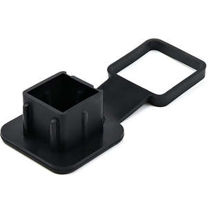 Vypart Insert de prise d'attelage de 2 pouces en caoutchouc souple noir premium avec nervures pour une protection robuste des supports d'attelage - Product Image 1