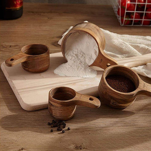 ชุดช้อนตวงไม้อะคาเซียเป็นมิตรกับสิ่งแวดล้อมสำหรับการทำอาหารและห้องครัวเครื่องมือในครัว - Product Image 3