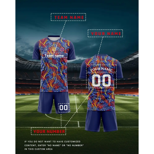 Uniforme de football de haute qualité Nom et numéro personnalisés pour hommes Combinaison confortable et respirante à dissipation thermique à séchage rapide - Product Image 3