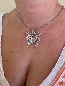 Nuevo Collar con Colgante de Diamantes de Imitación VVS Moissanite, Estilo Hip Hop, Chapado en Oro, Plata 925, Diseño de Mariposa Brillante - Product Image 4