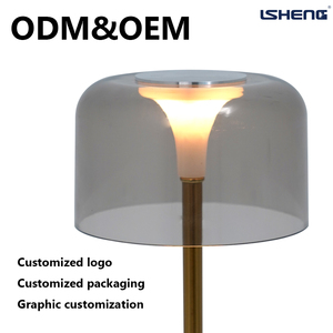 Đèn bàn cơ sở vàng với đèn LED có thể sạc lại, bóng màu xám cao cấp, đèn cảm ứng cho phòng ăn và phòng ngủ - Product Image 6