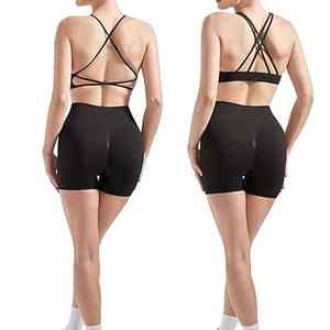 <b>Women</b> Summer Workout Set Sports Bra Shorts Outfit Custom Logo Activewear Fitness Wear - Product Image 2