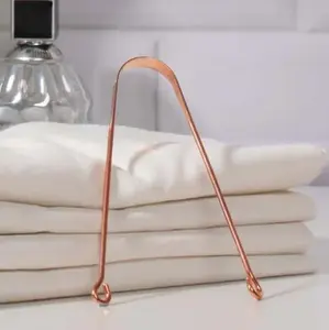 Suministro directo de fábrica, raspador limpiador de lengua de oro rosa de cobre, producto de cuidado bucal de proveedor indio para exportación mundial - Product Image 5