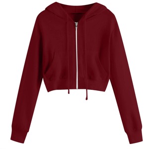 Premium Quality Women's Long Sleeve Casual <b>Workout</b> <b>Hoodie</b> Cropped Perfect Fit for Winter Season Custom Weaving ODM Supply - Product Image 1