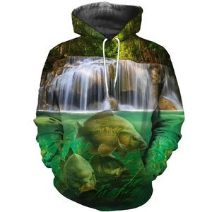 OEM personalizado de moda 3D Impresión digital sublimación pulóver calle pesca evento deportes sudadera Jumper hombres sudaderas con capucha helado - Product Image 1