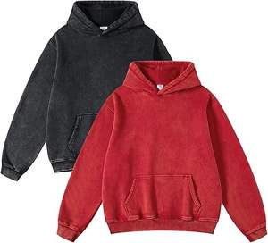 Sudaderas con capucha informales de invierno para hombre, Color sólido, 100% algodón, forro polar, ajuste Regular, secado rápido y transpirable, bolsillo ecológico de alta calidad - Product Image 1